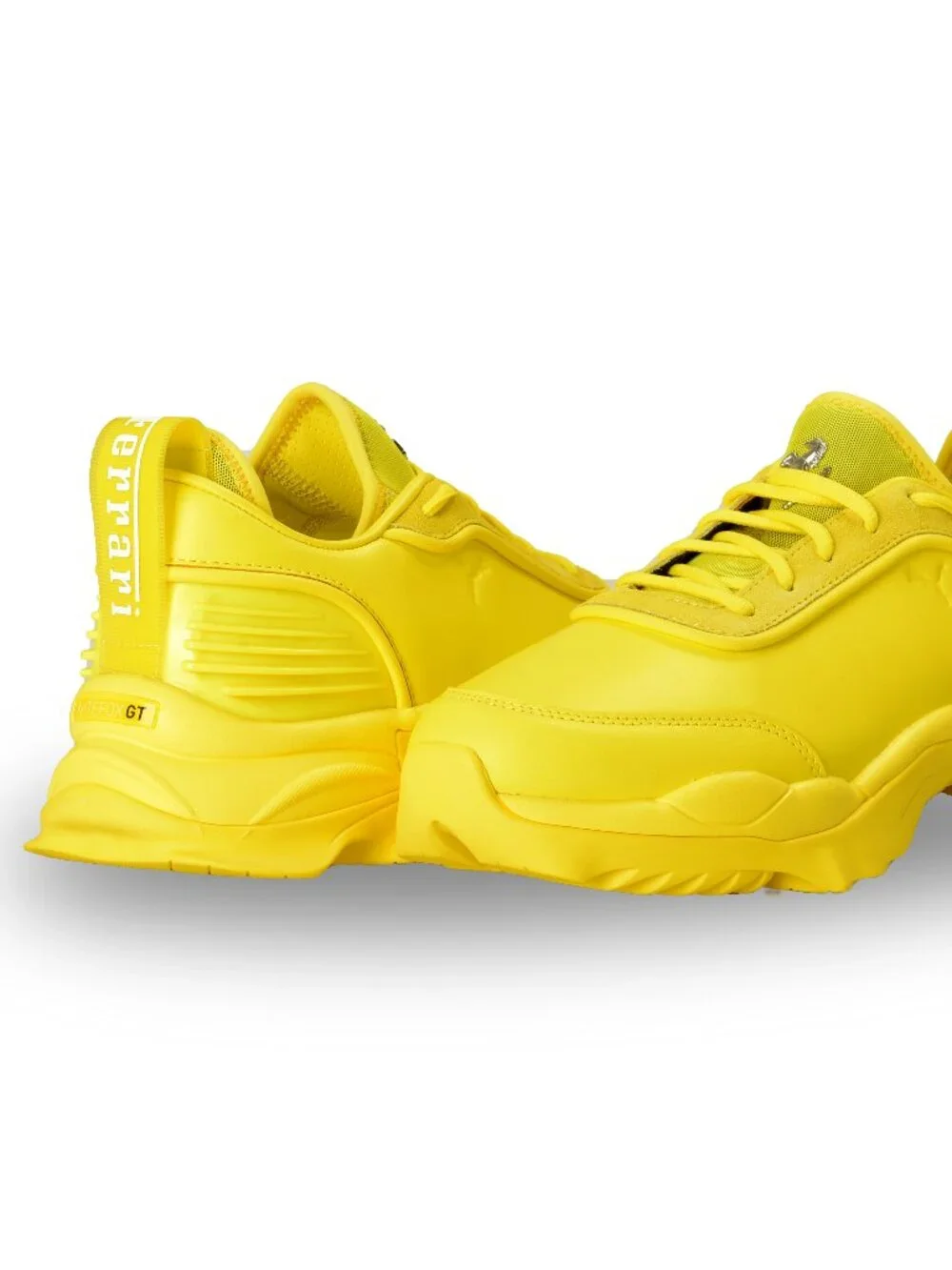 Puma X Scuderia Ferrari Nitefox Yellow Leather Sneakers Shoes US10.5 UK9.5 EU 44